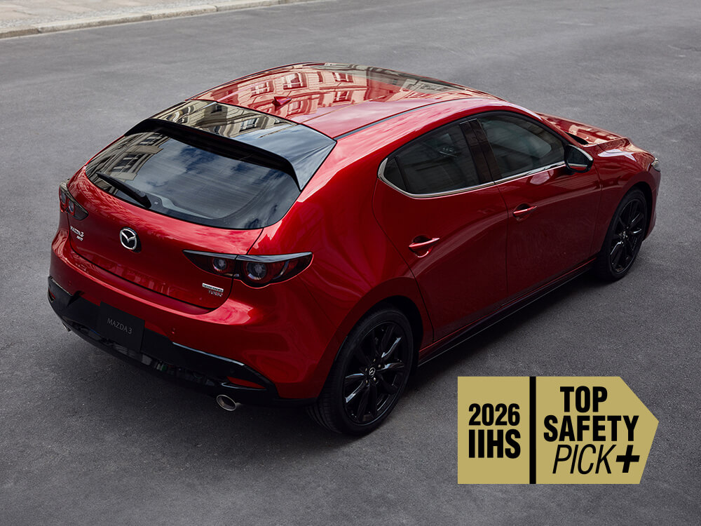 The Mazda3 Sport is a 2026 IIHS TOP SAFETY PICK+.