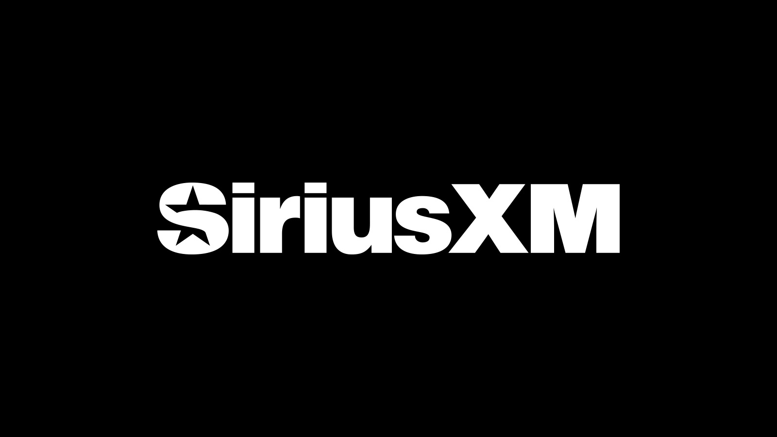 Logo de SiriusXM sur fond noir