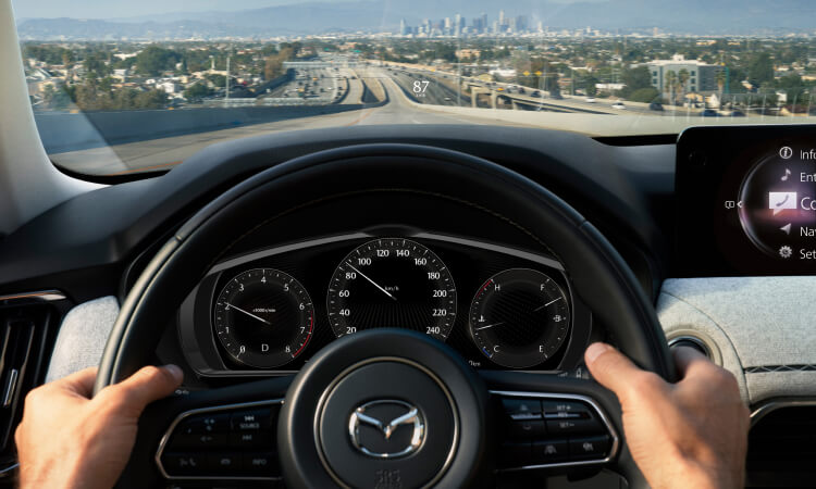 Interior point-of-view driving the CX-90.